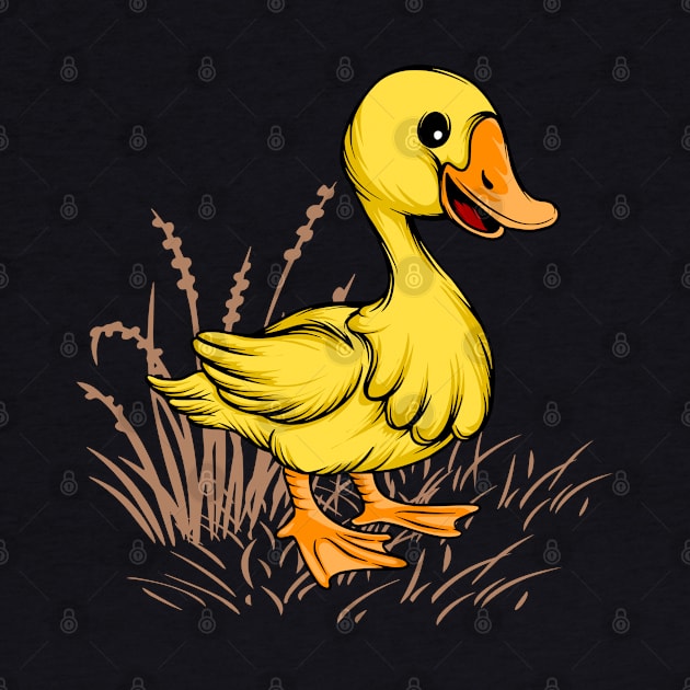 Cute Yellow duck Graphic T-shirt | Duck Lover Gift by BadDesignCo